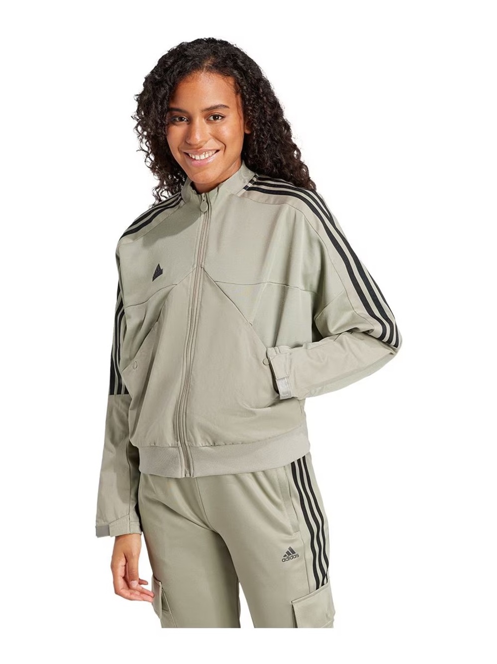 NWT Adidas Sporty Khaki Green Athleisure Bomber Jacket size XL